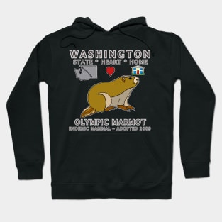 Washington - Olympic Marmot - State, Heart, Home - state symbols Hoodie